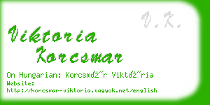 viktoria korcsmar business card